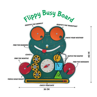 10 in 1 Activities Flippy Busy Board