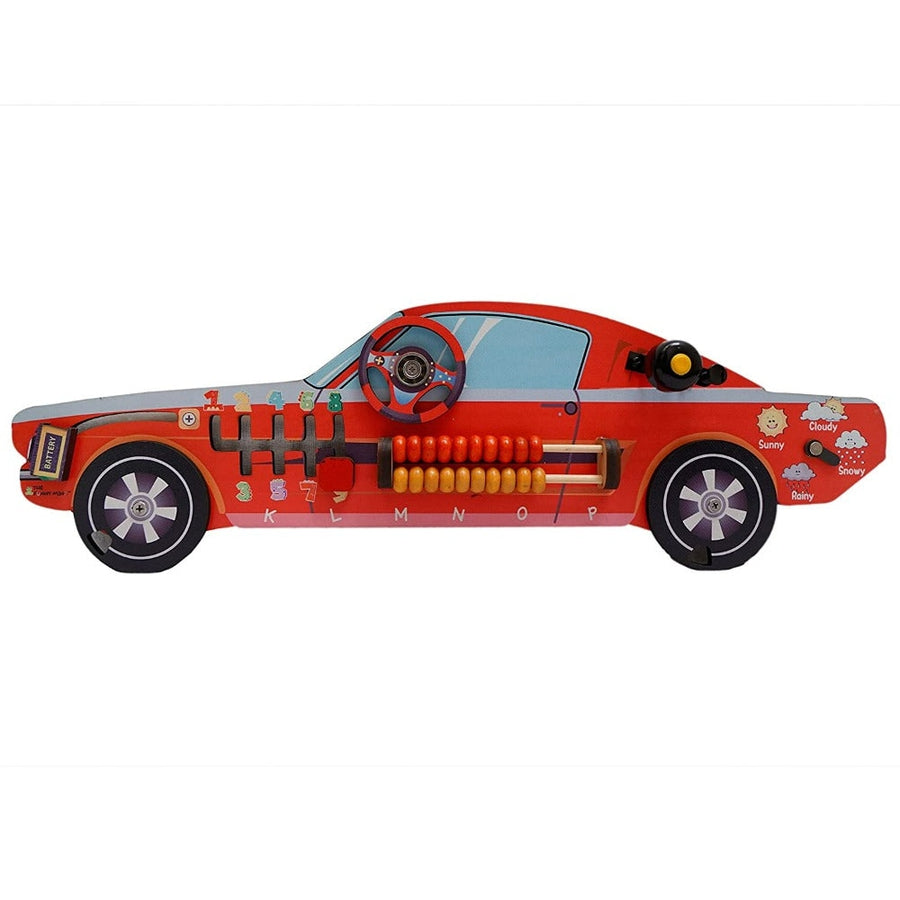 7 in 1 Activities Racing Red Busy Board Car (Red Colour)