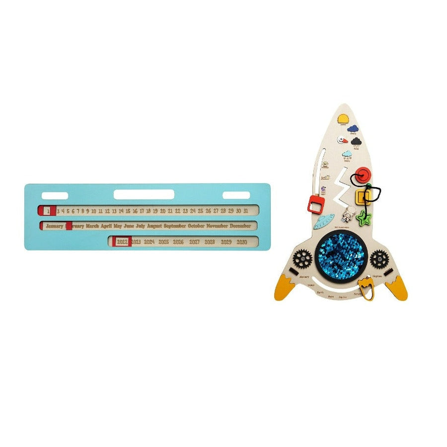 Space Shuttle with Launchpad Busy Board (3-7 Years)