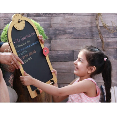 Antique Chalk Board with Chalk and Duster