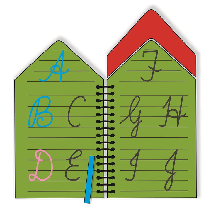 A to Z Capital Cursive Letters Reusable Chalk Book