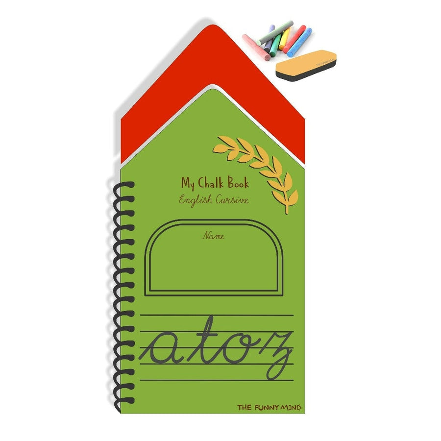 A to Z Small Cursive Letters Reusable Chalk Book