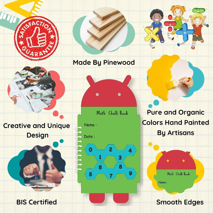 Android Shape Math Activity Writing Practice Chalk Book