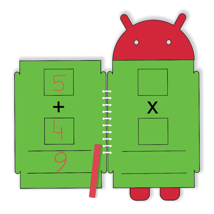 Android Shape Math Activity Writing Practice Chalk Book