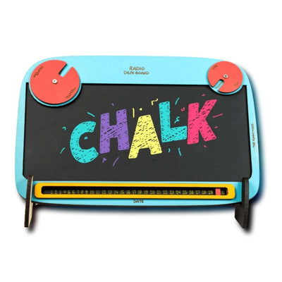 Radio Chalk Board with Chalk and Duster