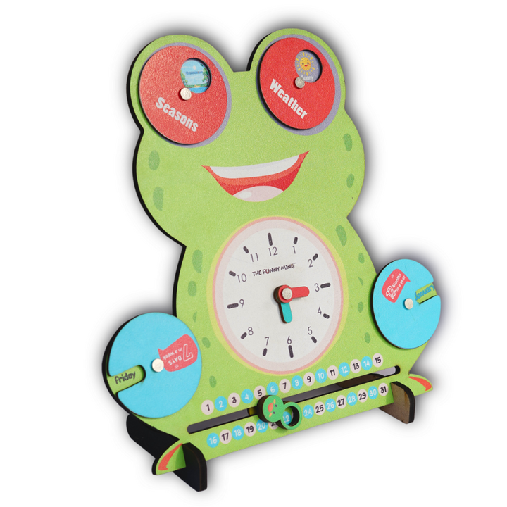 6 Activities Smiley Teaching Calendar and Clock Board