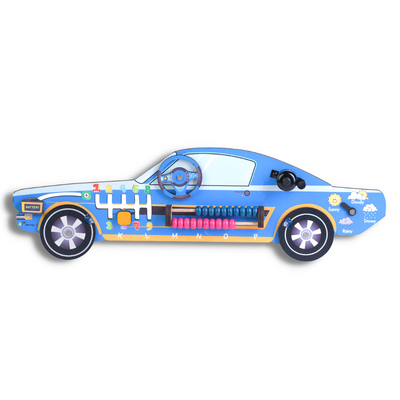 7 in 1 Activities Racing blue Busy Board Car (Blue Colour)