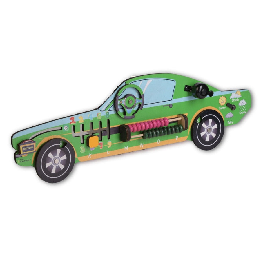 7 in 1 Activities Racing Green Busy Board Car (Green Colour)