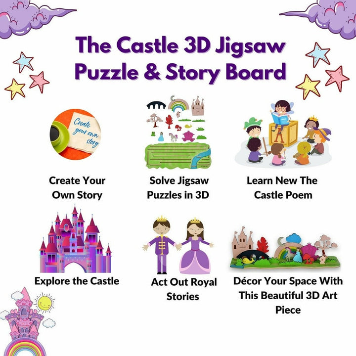 22 Pieces The Castle Puzzle and Story Board