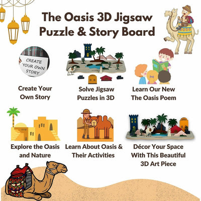 22 Pieces The Oasis Puzzle and Story Board