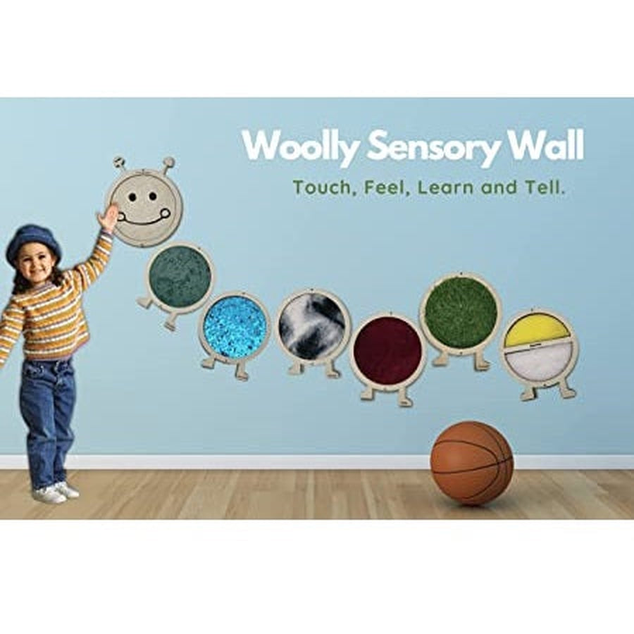 Caterpillar Woolly Sensory Wall with 7 Textures (6 Months - 2 Years)