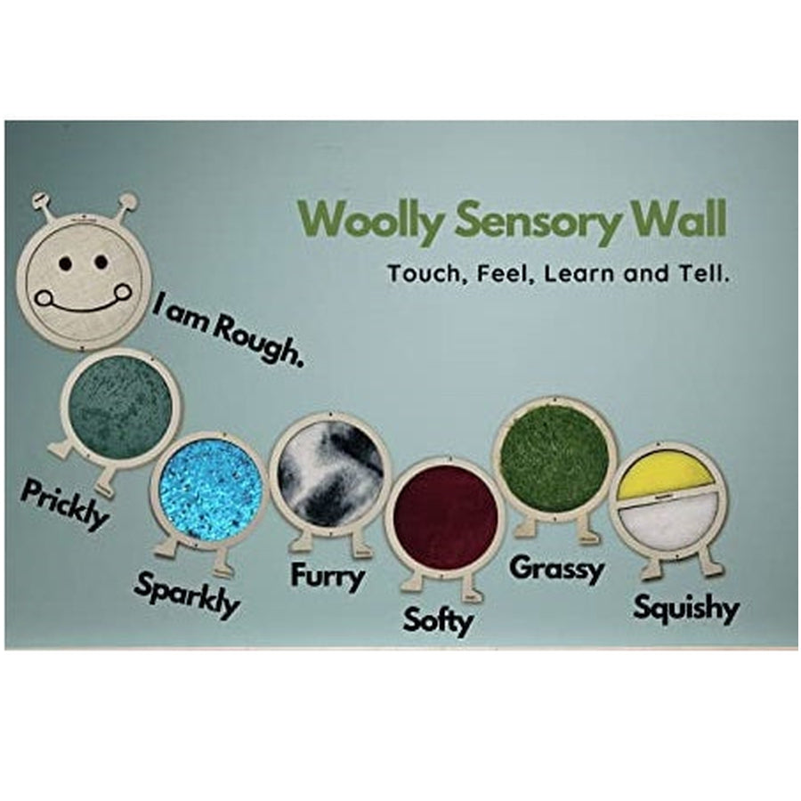 Caterpillar Woolly Sensory Wall with 7 Textures (6 Months - 2 Years)