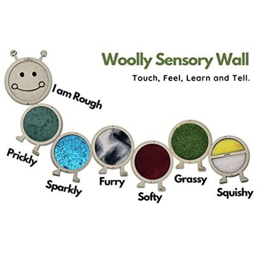 Caterpillar Woolly Sensory Wall with 7 Textures (6 Months - 2 Years)