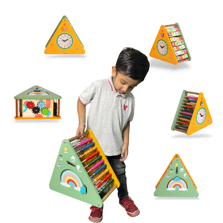 7-in-1 Wooden Activity Triangle (3-7 Years)