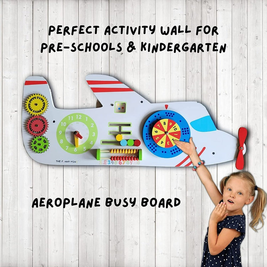 7+ Activities Aeroplane Wall Busy Board (1-3 Years)