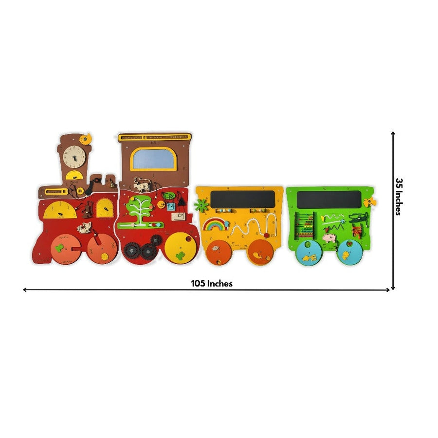 Talking Train with 2 Different Activity Coach Wall Activity Busy Board (COD Not Available)