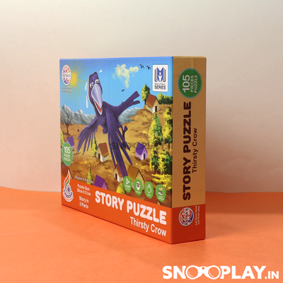 Story Puzzle (Thirsty Crow) with Story Booklet For Kids Jigsaw Puzzles