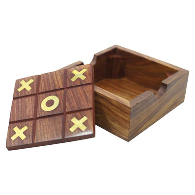 Wooden Tic Tac Toe Board Game