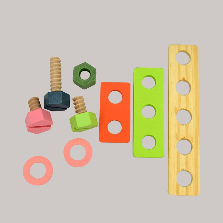 Pretend Play Toy Wooden Toy Tool Kit - Fix it up Wooden Toy (32 Pcs)