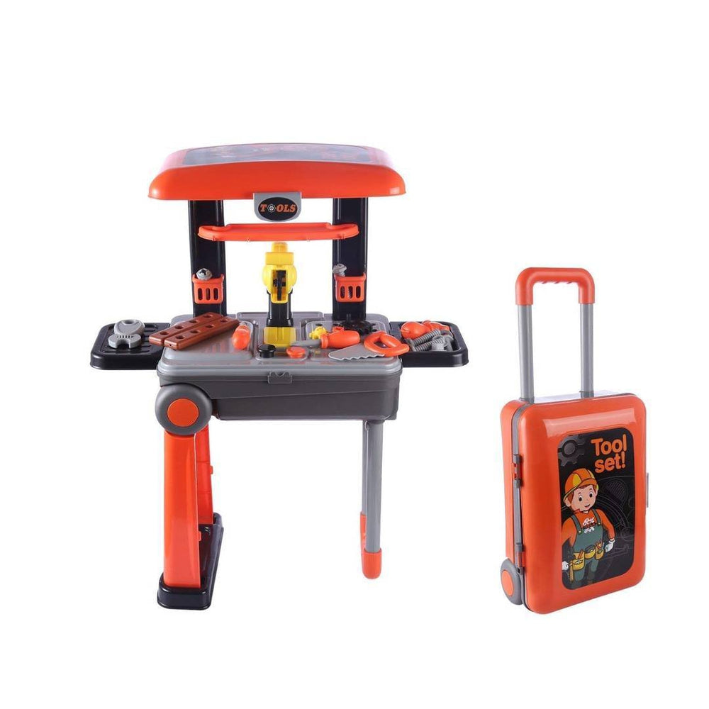 Kids Tool Set Suitcase Trolley Playset