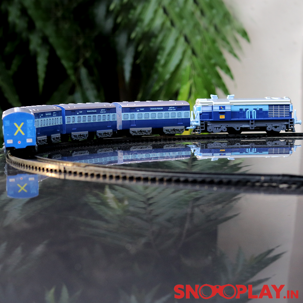 Passenger Toy Train Set For Kids (Battery Operated) - 19 Pieces Set | Circular & Oval Track