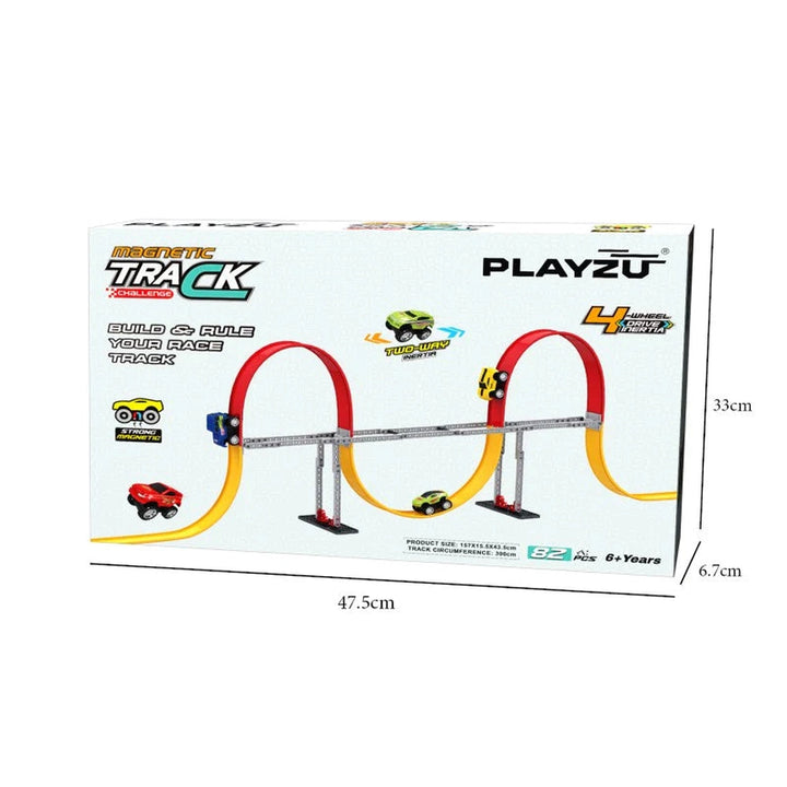 Magnetic Track Set - 2 Loops (82Pcs)