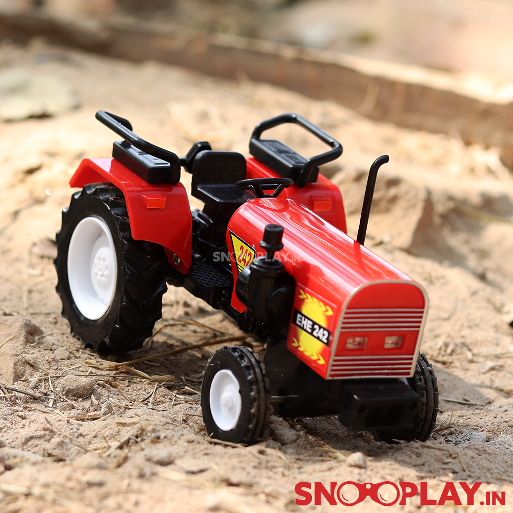 Farm Tractor Toy - Pull Back Toy (Red Colour)