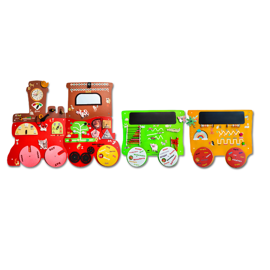 Talking Train with 2 Different Activity Coach Wall Activity Busy Board (COD Not Available)