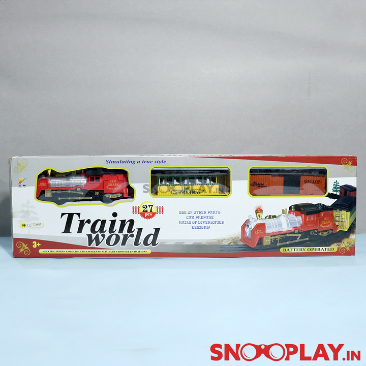 Train World - Toy Train Set For Kids (Battery Operated) with Sound & Light