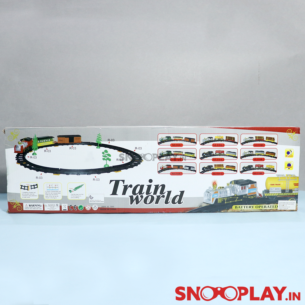 Train World - Toy Train Set For Kids (Battery Operated) with Sound & Light