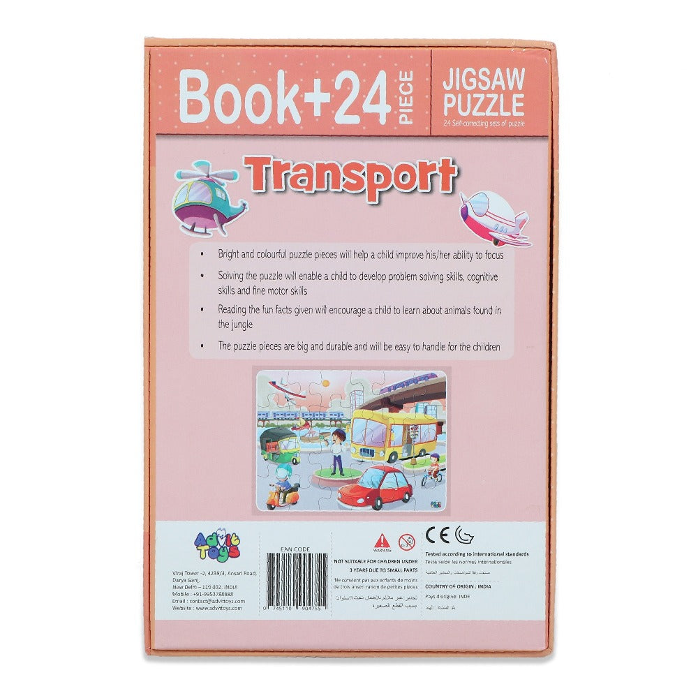 Transport - Jigsaw Puzzle (24 Piece + Educational Fun Fact Book)