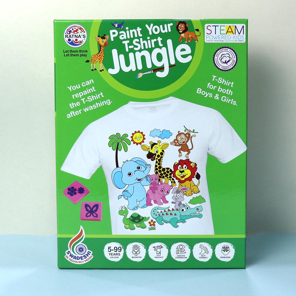 Paint Your T-shirt (Jungle Theme Print) - Draw & Paint For Kids