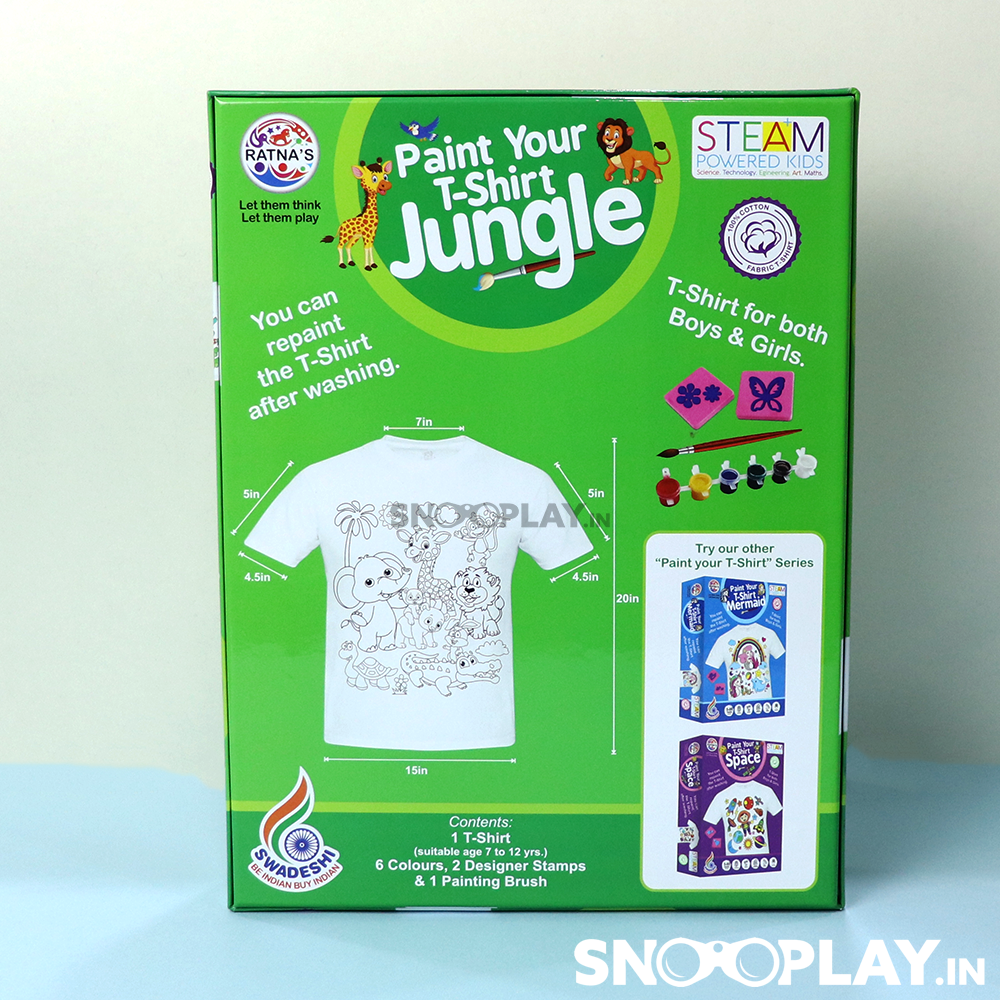 Paint Your T-shirt (Jungle Theme Print) - Draw & Paint For Kids