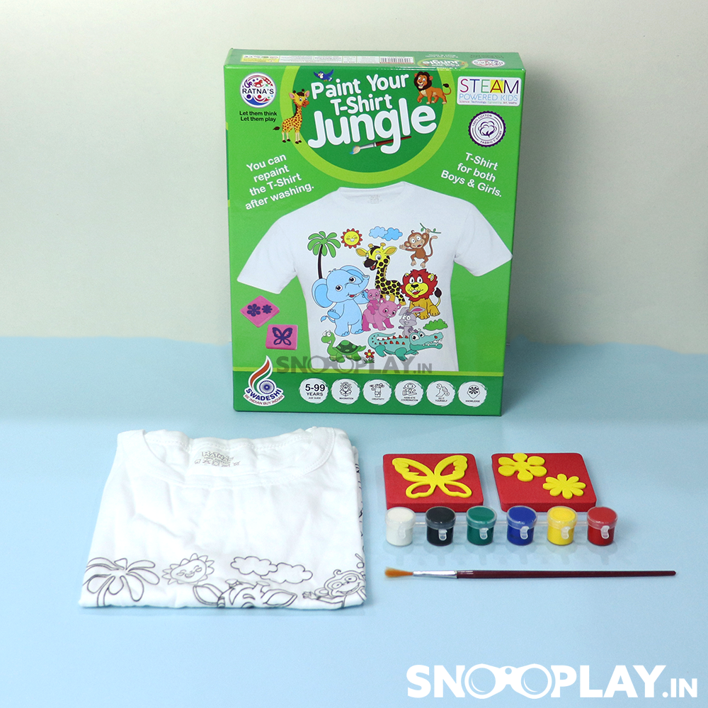 Paint Your T-shirt (Jungle Theme Print) - Draw & Paint For Kids