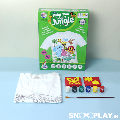 Paint Your T-shirt (Jungle Theme Print) - Draw & Paint For Kids