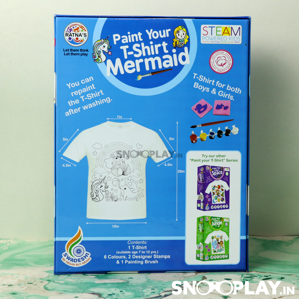 Paint Your T-shirt (Mermaid Theme Print) - Draw & Paint For Kids