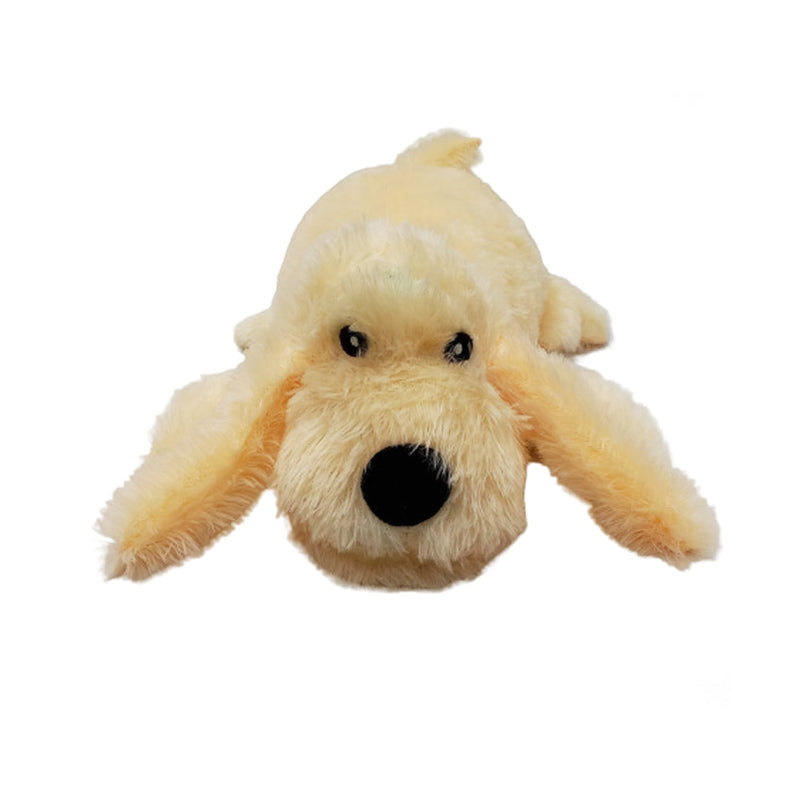 Flat Dog Soft Toy Beige