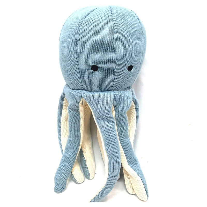 Knitted Octopus Plush Toy (6 Months - 7 Years) | Blue