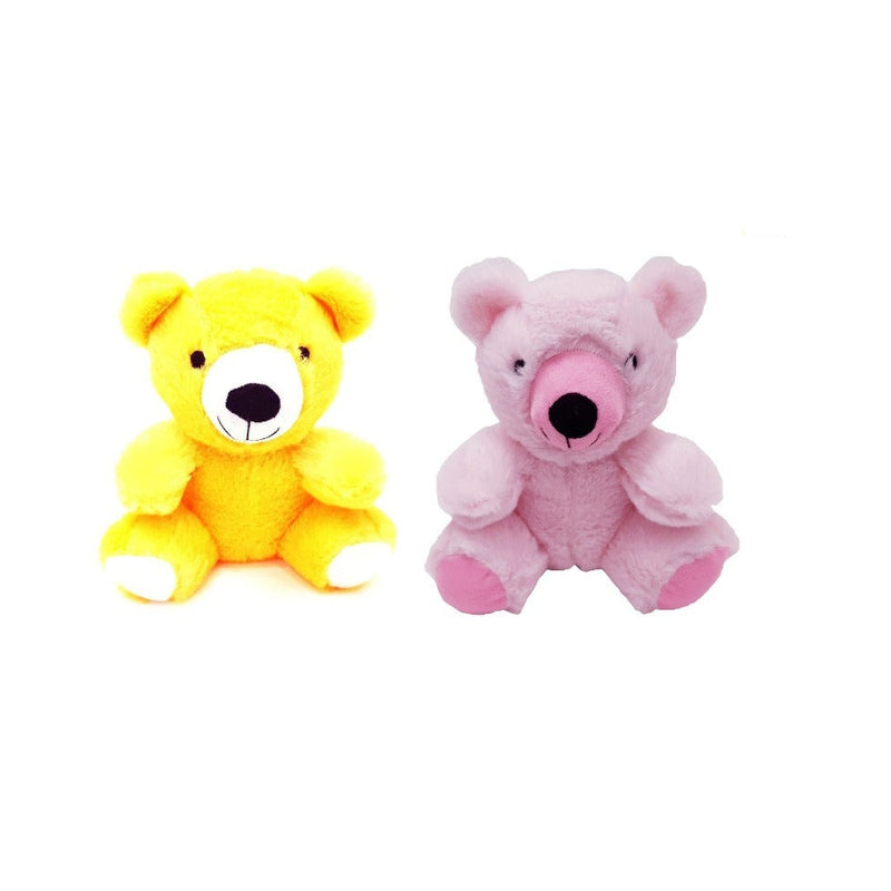 Teddy Bear Soft Toys (Pack of 2) Yellow Pink