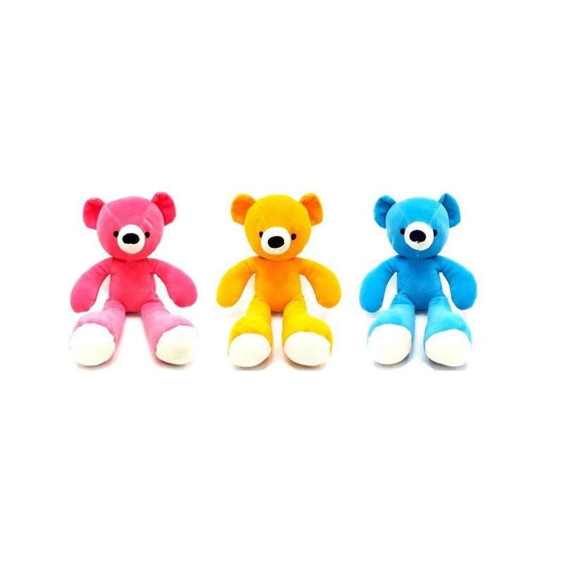 Teddy Bear Soft Toys (Pack of 3) Blue Pink Yellow