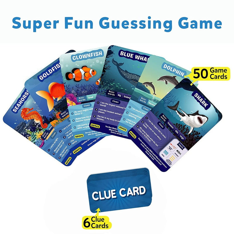 Guess in 10 Underwater Animals Card Game