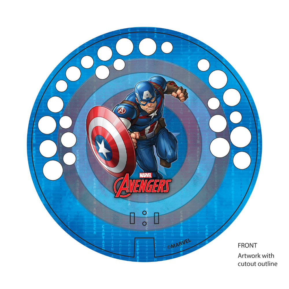 FanBubs Marvel Captain America Theme | Thick Viscous Concentrate Solution Pouches With HandFan