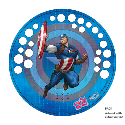 FanBubs Marvel Captain America Theme | Thick Viscous Concentrate Solution Pouches With HandFan