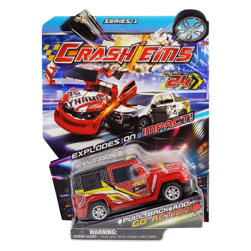 Crash'ems Predatorian Pull Back Vehicle,  1 Car and 2 Modes of Play