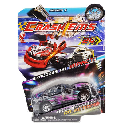 Crash'ems  Ghost Racer Pull Back Vehicle, 1 Car and 2 Modes of Play