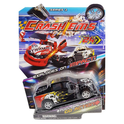 Crash'ems Jolly Roger Pull Back Vehicle, 1 Car and 2 Modes of Play