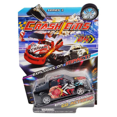 Crash'ems Boxer Pull Back Vehicle, 1 Car and 2 Modes of Play