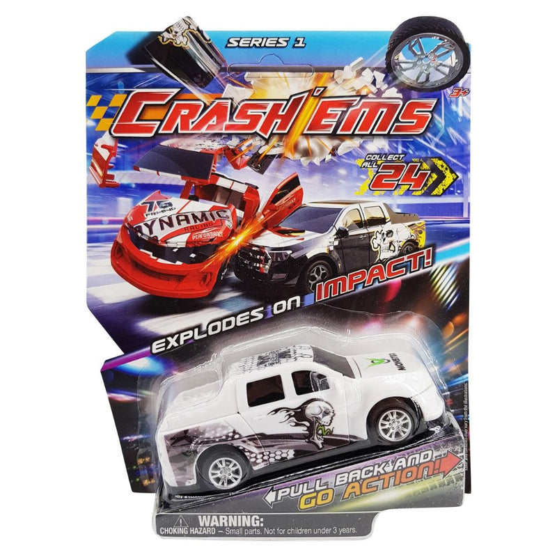 Crash'ems  Monster Pull Back Vehicle, 1 Car and 2 Modes