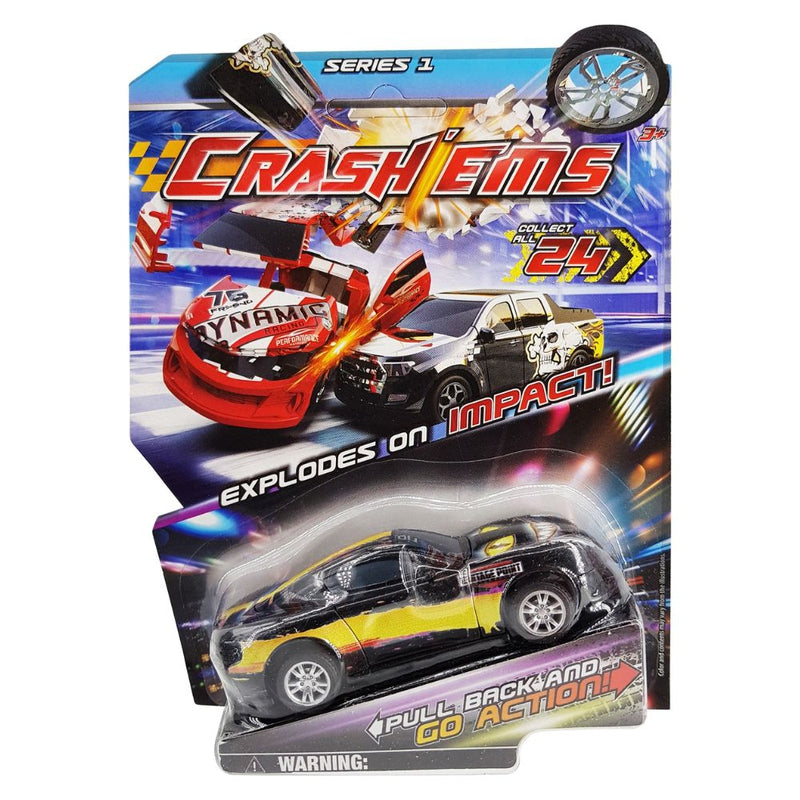 Crash'ems  Vantage Pull Back Vehicle, 1 Car and 2 Modes of Play