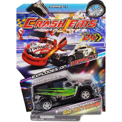 Crash'ems Auto Mod Pull Back Vehicle,  1 Car and 2 Modes of Play